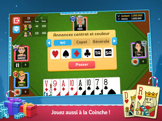 Belote en ligne jeu iphone