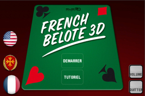 french Belote 3d iphone
